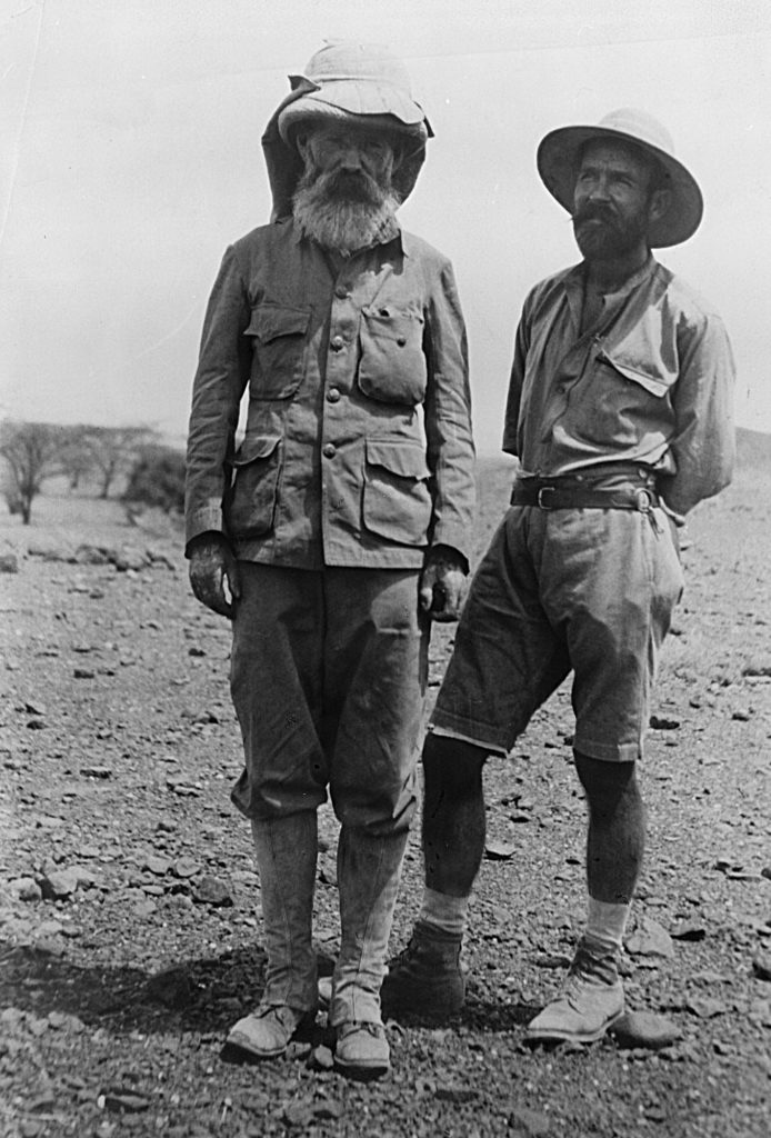 two researchers on expedition