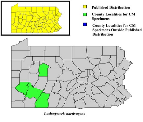 Pennsylvania Counties for Silver-haired Bat