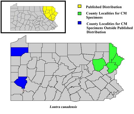 Pennsylvania Counties for River Otter