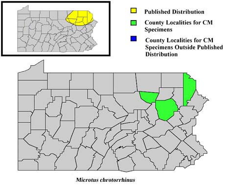 Pennsylvania Counties for Rock Vole