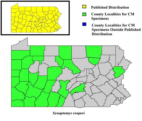 Pennsylvania Counties for Southern Bog Lemming